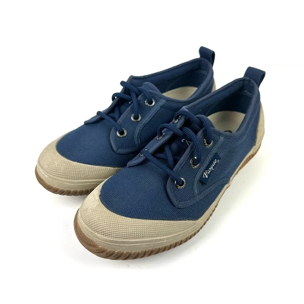 Vasque‎ Portage Low Green Trail Hiking Shoes 7.5 Blue Canvas Womens Lace Up